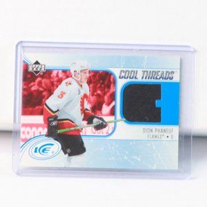 Dion Phaneuf Upper Deck Ice Cool Threads Event Used Jersey Hockey Card Flames